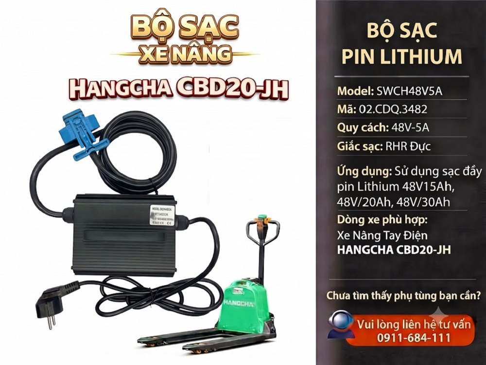 Bộ Sạc Xe Nâng HANGCHA CBD20-JH SWCH48V5A